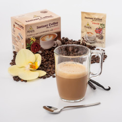 Capuccino Vainilla Ayura Ganoderma y Stevia caja 10 sobres x 15g