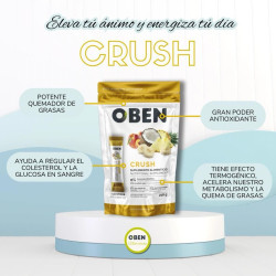 OBEN Crush Tropical .Potente Quema Grasas. Delicioso sabor a fruta . 6  sobres individuales. Sin Azucar añadido.