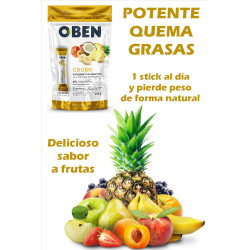 OBEN Crush Tropical .Potente Quema Grasas. Delicioso sabor a fruta . 6  sobres individuales. Sin Azucar añadido.