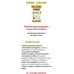 OBEN Crush Tropical .Potente Quema Grasas. Delicioso sabor a fruta . 6  sobres individuales. Sin Azucar añadido.