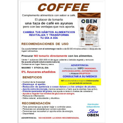 Cafe OBEN. Cafe quema grasas. 30 Sobres individuales Sin azucar añadido.