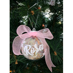 Bola de Navidad. Personalizada con Nombre Bola Transparente
