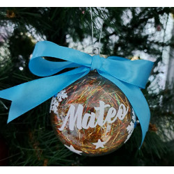 Bola de Navidad. Personalizada con Nombre Bola Transparente