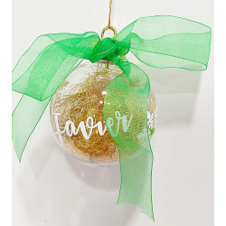 Bola de Navidad. Personalizada con Nombre Bola Transparente