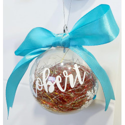 Bola de Navidad. Personalizada con Nombre Bola Transparente
