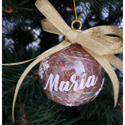 Bola de Navidad. Personalizada con Nombre Bola Transparente