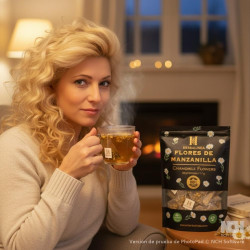 Flores de Manzanilla 100% Natural – Infusión Premium en Pirámides | 30 Bolsitas x 1,7 g | Relax, Digestión y Bienestar