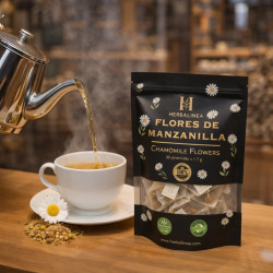 Flores de Manzanilla 100% Natural – Infusión Premium en Pirámides | 30 Bolsitas x 1,7 g | Relax, Digestión y Bienestar