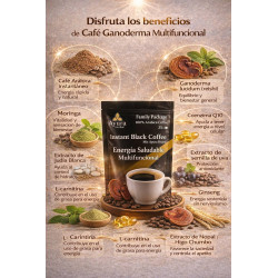 Ayura Black Coffee con Ganoderma 100 g (25 porciones)