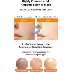 Máscara de colágeno real, máscara de hoja coreana 1 unidad