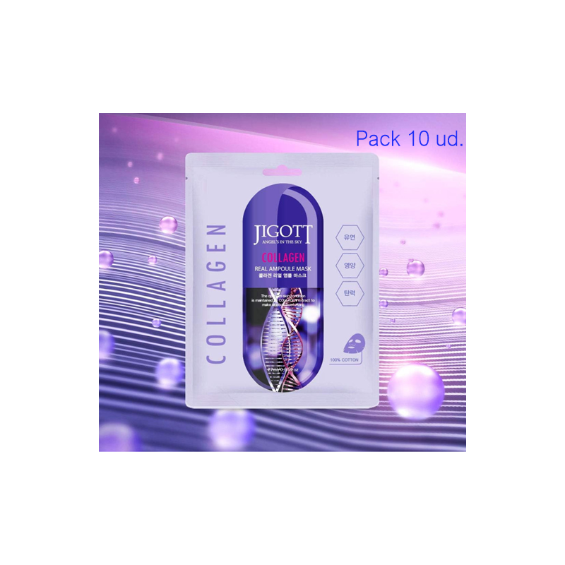 Máscara de colágeno real, máscara de hoja coreana (paquete de 10 ud)